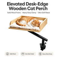 Nouveau lit pour chat en bois, style pince de table, produit pour animaux de compagnie, support de table pour chat, lit pour chat domestique