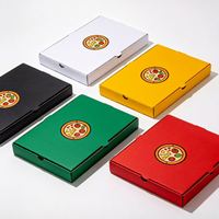 Boîte à pizza personnalisée en papier kraft blanc recyclable avec couvercle pliable et fermeture à rabat pour la livraison et l'emballage à emporter des restaurants
