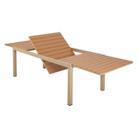 Ensemble de table à manger extensible de style européen moderne mobilier d'extérieur en aluminium imperméable à l'eau utilisation dans la salle à manger du parc de la cour