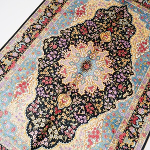 YILONG 122x183cm noué à la main Floral persan <span class=keywords><strong>Tabriz</strong></span> tapis 100% soie naturelle pour salon chambre à coucher Techniques faites à la main décor à la maison - Product Image 4