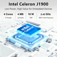 Mini PC Industrial Sin Ventilador X86 con Precio Económico, Celeron J1900 de Cuatro Núcleos, Win10, Servidor Integrado Linux, HD, VGA, Doble LAN, 2x COM, WIFI, en Stock