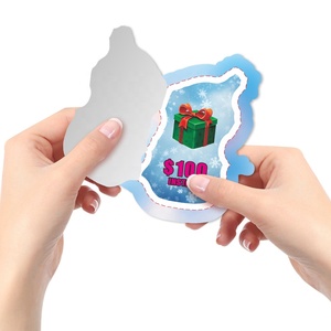 Tarjetas de Navidad con Diseño Nuevo, Venta al por Mayor, con Lámina Desprendible, Muñeco de Nieve Sorpresa, Papel Reciclable, Personalizadas, Premios Aleatorios - Product Image 5