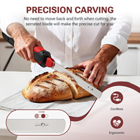 Couteau de cuisine électrique haute performance Couteau à découper rechargeable sans fil pour viande, pain et légumes Lames en acier inoxydable