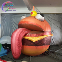 Wacky modèle de burger gonflable nourriture gonflable hot dog gonflable