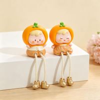 Poupée suspendue en résine en forme d'orange de dessin animé, style pastoral, décoration créative pour la maison, chambre et entrée, directement de l'usine