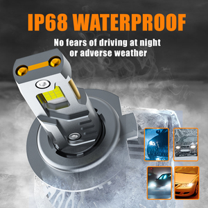 Ake K12ไฟหน้า<span class=keywords><strong>รถ</strong></span> LED สีเหลือง4300K แบบกำหนดเอง H1 H4 H11 9005 9006 9012หลอดไฟหน้า<span class=keywords><strong>รถ</strong></span> LED กำลังไฟสูง240W 24000LM 12V - Product Image 3