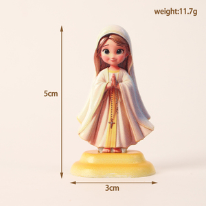 Hand-painted Jesus Figurine <b>Ornament</b> Resin Craft for Desktop Decoration Christmas and <b>Easter</b> Christmas Jesus Bobble Head - Product Image 2