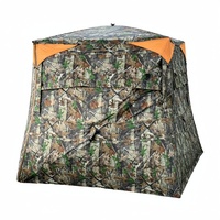 Abri de chasse camouflage personnalisable à 270 degrés, transparent, portable, imperméable, coupe-vent, tente pop-up avec panneaux d'avertissement