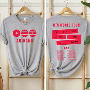 T-shirt OEM ODM Arirang 2026 World Tour B, Merch Arirang Tour, T-shirt <span class=keywords><strong>RM</strong></span> <span class=keywords><strong>Jin</strong></span> Suga JHope Jimin V Jungkook, Cadeau ARMY, Concert Kpop - Product Image 5