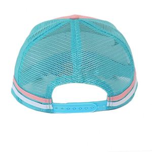 Casquette Trucker Rose Personnalisée OEM 5 Panneaux de Qualité Supérieure avec Logo en Cuir et 2 Bandes Latérales – Style Australien - Product Image 3