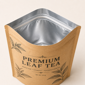 Sachet Doypack en Papier Kraft de Haute Qualité, Qualité Alimentaire, Refermable avec Fermeture Zip, pour Thé, Café, Snacks, Impression Personnalisée Acceptée - Product Image 2