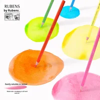 Lot de crayons de couleur hydrosolubles personnalisés en gros pour usine, 48 couleurs, pour dessin et peinture manuels, idéal pour étudiants débutants