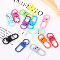 Stock métal coloré petit fermoir à griffes de homard en forme de U lanière pivotante déclencheur mousqueton sangle avec porte-clés accessoires de bricolage