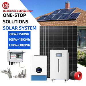 Système d'énergie solaire complet 5KW 15KW adapté à la maison, kit solaire complet avec système photovoltaïque, batterie et - Product Image 1
