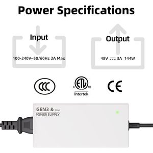 DAIERTEK Starlink Gen 3 Power Supply 144W AC Adapter 100-240V DC Output for Gen3 Mini Router - Product Image 4