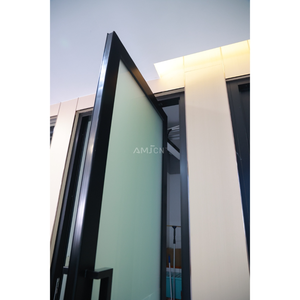 <span class=keywords><strong>Puerta</strong></span> Pivotante <span class=keywords><strong>de</strong></span> Vidrio Antirrobo <span class=keywords><strong>de</strong></span> Lujo Moderno Comercial AMJ <span class=keywords><strong>con</strong></span> Marco <span class=keywords><strong>de</strong></span> Aleación <span class=keywords><strong>de</strong></span> Aluminio para Entradas Comerciales Modernas - Product Image 4