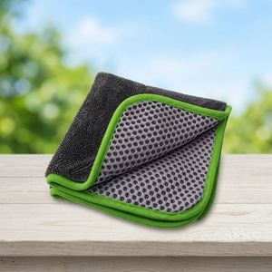 Custom <b>Quick</b>-Dry 400gsm/800gsm Cotton Automotive Car <b>Drying</b> <b>Towel</b> Dobby Bordered Square Solid Color Travel Use - Product Image 4