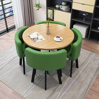 Zitai Ensemble de table à manger moderne personnalisé 4 sièges de chaise en métal pour restaurant, centre commercial ou hôtel