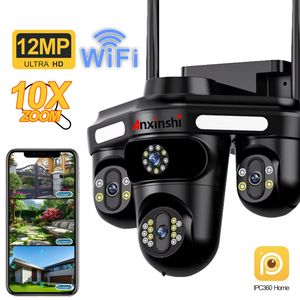12mp 10x זום אבטחה חיצונית מצלמה רב-עדשה הוביל תאורה ראיית לילה אור צבע מלא חיבור wifi - Product Image 2