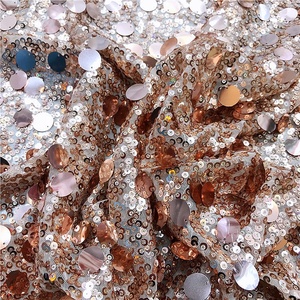 100% Polyester Glitter <strong>Sequin</strong> Tulle Shiny <strong>Mesh</strong> Lace Fabric for Dresses and Weddings - Product Image 4