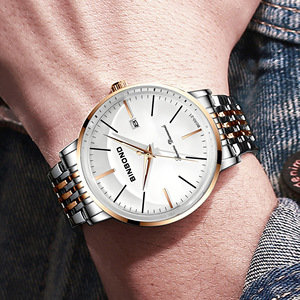 Binbond Men's Watch Analog Steel Strap Waterproof Luminous Date Display Quartz Watch - Product Image 3