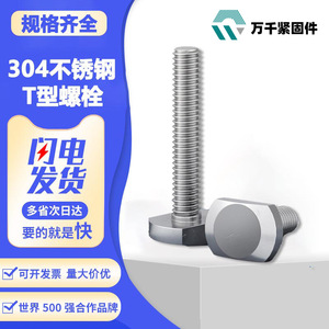 Wanqian Fasteners T-Bolt M8 304 Stainless Steel Hex Flange Head Fully Threaded A2-70 Grade 10.9 For Punch Press Slots - Product Image 2