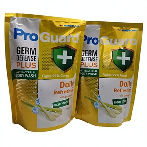 WINGSCARE ProGuard Germ Defense Plus Gel Douche Antibactérien Quotidien Rafraîchissant à la Citronnelle 410ml - Product Image 1