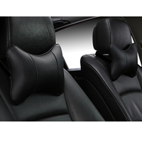Personnalisé Premium Pu Cuir Arc Voiture Appui-tête Oreiller Chaise Siège Appui-tête Arc Forme Orthopédique Cou Oreiller Voyage Cuir pour Voiture