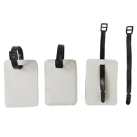 Étiquettes de bagages de voyage en néoprène, cartes d'identité de valise en néoprène doux, entièrement blanches, RTS, lavables, pour la recharge
