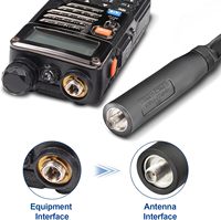 Antena Radio Ham Lipat Bingfu BFN00473 Dual Band VHF/UHF 136-520MHz 3.5 DBi Gain untuk Perempuan, untuk Wouxun Baofeng UV-5R UV-82