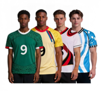 TF204 Spanischer Stil Fußball-Fan-Trikots Globale Fußball-Saison Langlebiger Stoff Sportbekleidung Inspiriertes Fan-Outfit-Set für Weltweiten Einsatz