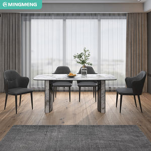 Fabricación de juegos de muebles de comedor minimalista combinado con mesa de comedor de metal juego de comedor para 4 6 sillas - Product Image 6