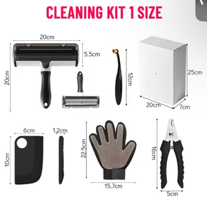 Professional 5-Piece Pet Grooming Supplies Kit Multifunctional Self-Cleaning Roller Brush Nail Clipper Scraper Deshedding <b>Glove</b> - Product Image 2