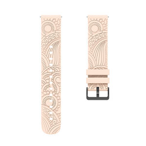 Bracelet de montre en caoutchouc de silicone pour Samsung pour Galaxy Watch 4 5 Active <span class=keywords><strong>2</strong></span> Bracelet <span class=keywords><strong>Garmin</strong></span> Bracelet <span class=keywords><strong>Venu</strong></span> <span class=keywords><strong>Sq</strong></span> 20mm Gaufrage Bande - Product Image 2