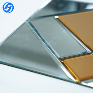 Carreaux de mosaïque miroir en <span class=keywords><strong>parquet</strong></span> à motif diamant de luxe moderne, carreaux muraux géométriques argentés ambrés pour salle de bain et crédence, réfléchissants - Product Image 5