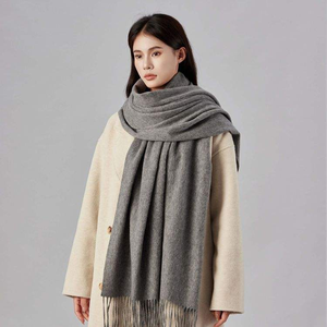 Wholesale 100% <b>Wool</b> Winter Fashion Solid Scarf/<b>Shawl</b> Simple Versatile Cashmere Fleece with High Class Feel for Girls - Product Image 2