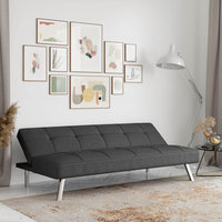 Canapé-lit convertible avec mécanisme de pliage, design moderne, tissu velours, pliable, emballage plat, pour salon et chambre d'hôtel