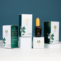 Caja de Regalo para Perfume Personalizada con Logotipo, Caja de Cartón Reciclado para Cosméticos con Impresión UV y Estampado Dorado, Laminación Mate