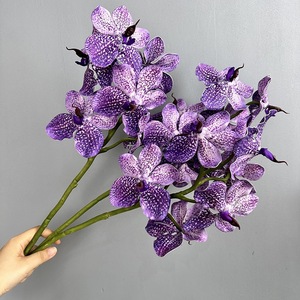 Orquídea Artificial <span class=keywords><strong>de</strong></span> 7 Cabezas con Tacto Realista, Modelo HH-71111, <span class=keywords><strong>de</strong></span> Plástico, para Decoración <span class=keywords><strong>de</strong></span> Bodas y Hogar, Hecha en China - Product Image 3