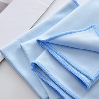 Chiffons de nettoyage en microfibre doux et absorbants 40x40 pour vitres de voiture, miroirs, cuisine, vin, automobile, détaillage bleu