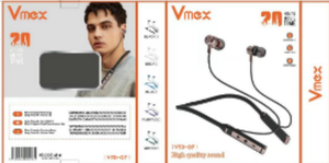 Auricolari wireless Vmex Vtd 07 Nero Viola Blu Verde Grigio Stile a fascia da collo con audio di alta qualità - Product Image 1