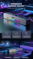 Officiële B02 All-in-One 5.0 Speaker Dual Mode (Draadloos & Bedraad) voor Telefoon PC Desktop - Plastic RGB LED Batterij Voedende Speaker