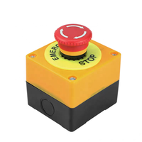 Bouton d'arrêt d'urgence pour équipement d'ascenseur, boîtier de bouton NPB22, tête champignon, normalement ouvert, normalement fermé, 10A, plastique