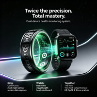 Dispositivos Electrónicos al por Mayor, Reloj Inteligente con Monitor de Salud, Deporte y Sueño, Resistente al Agua IP68 5ATM, Anillos Inteligentes