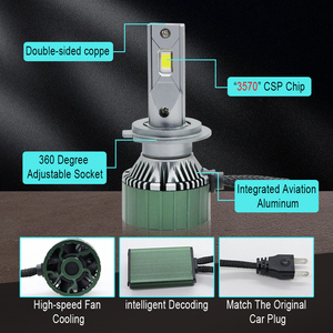 Venta al por Mayor de Faros Delanteros LED CSP M9 Pro de 150W, Luces Antiniebla, Luz Alta/Baja H4/H7/9005, 20000 Lúmenes, Ajuste Universal, Garantía de 2 Años - Product Image 3
