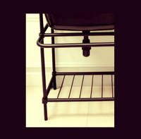 Meuble de salle de bain avec évier en acier personnalisé, pieds noirs, sur pied, à fixer au mur, support de lavabo, console, hôtel boutique, vintage