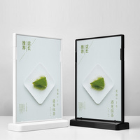 Présentoir acrylique durable pour liste de prix Menu Panneaux d'affichage à eau de bureau Cartes de table en plastique pour comptoir de bar Table à manger