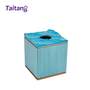Accesorios de Baño para <span class=keywords><strong>Hotel</strong></span>, Resina Ecológica, Diseño de Ola Azul, Dispensador de Toallas Cuadrado, Juego de Accesorios para Habitación - Product Image 6
