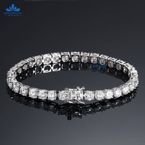 Chaîne de tennis Baguette la moins chère 925 argent VVS 2mm 3mm 4mm 5mm 6.5mm <span class=keywords><strong>Bracelet</strong></span> de tennis Moissanite plaqué or rose pour femme - Product Image 1