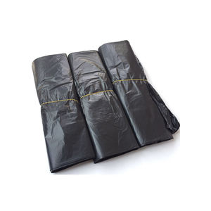 Sac t-shirt en plastique noir simple vente en gros - Product Image 2